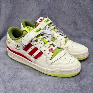 Adidas Dr. Seuss x Forum Low The Grinch - Cream White Size 11 New Christmas